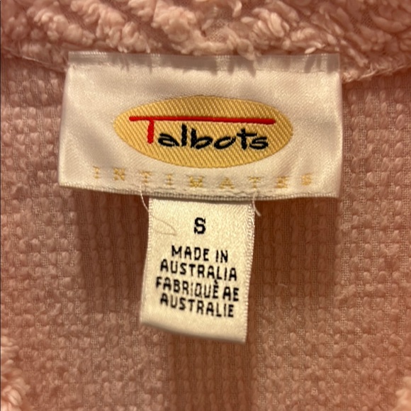 Talbots Soft Pink Chenille Robe - Picture 2 of 5